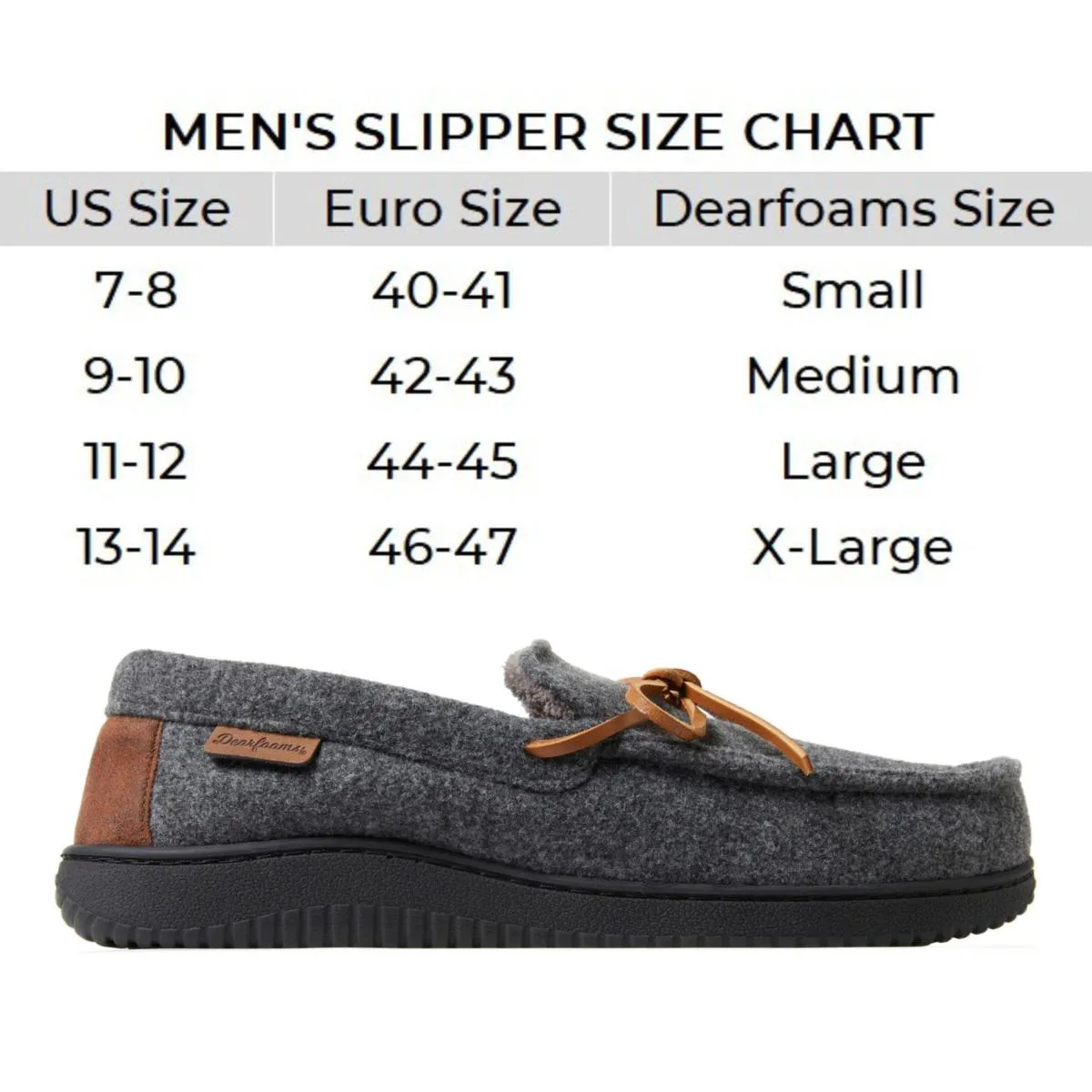      Dearfoams Men's Indoor/Outdoor Memory Foam Moccasin Slipper     