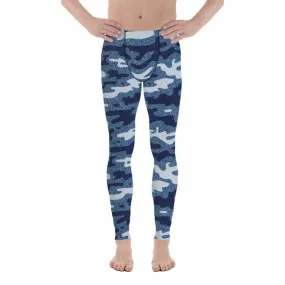 Denim Camo Print Men's Leggings