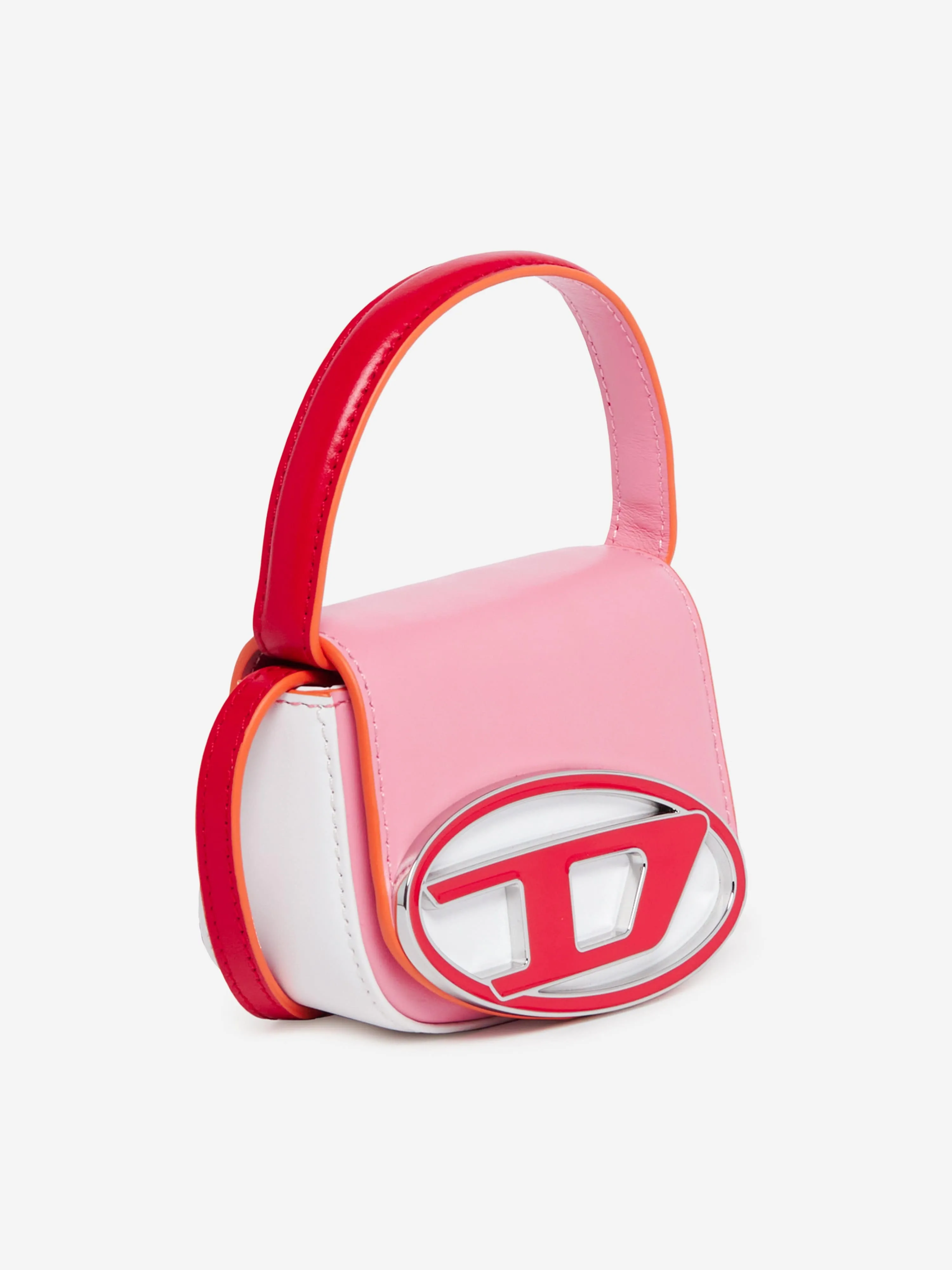 Diesel Girls Leather Oval D Logo Handbag in Pink (20cm)