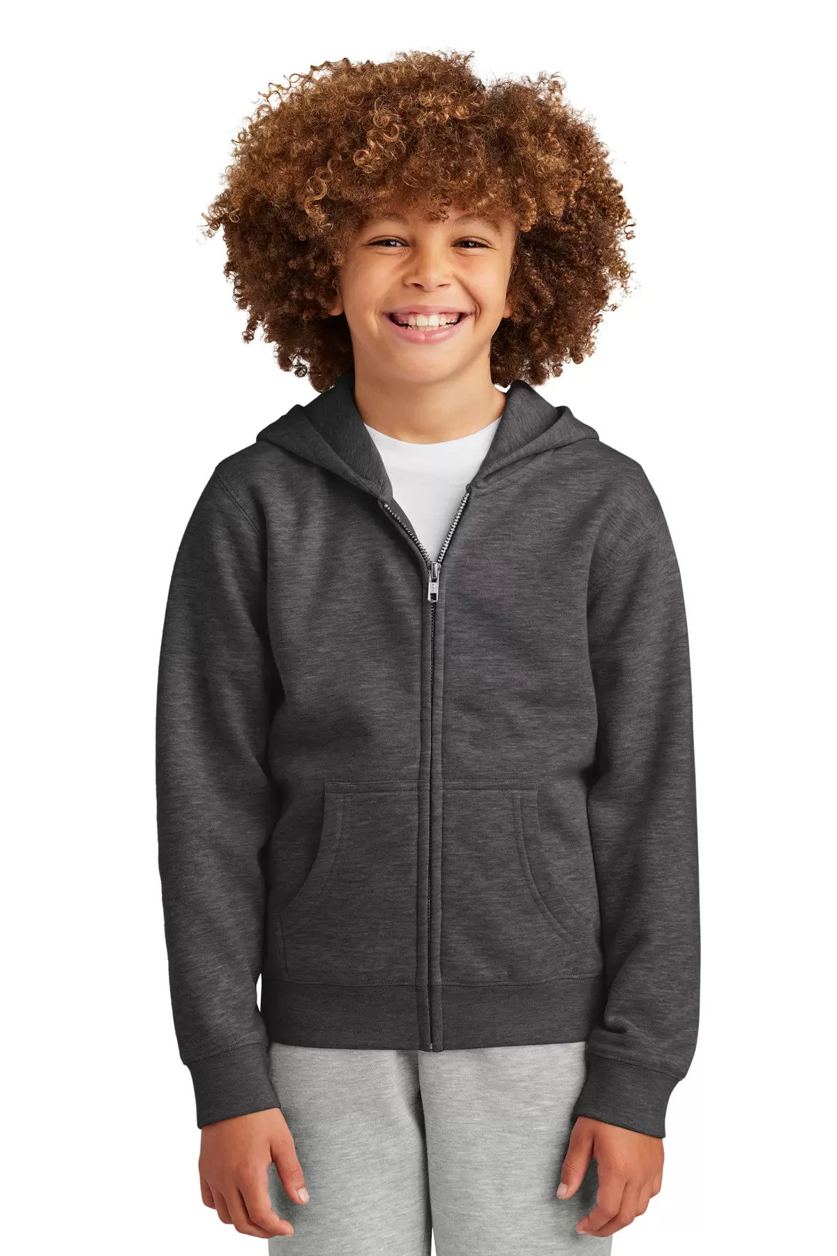 District Clothing DT6102Y District Youth V.I.T. Fleece Full-Zip Hoodie SKU: DT6102Y