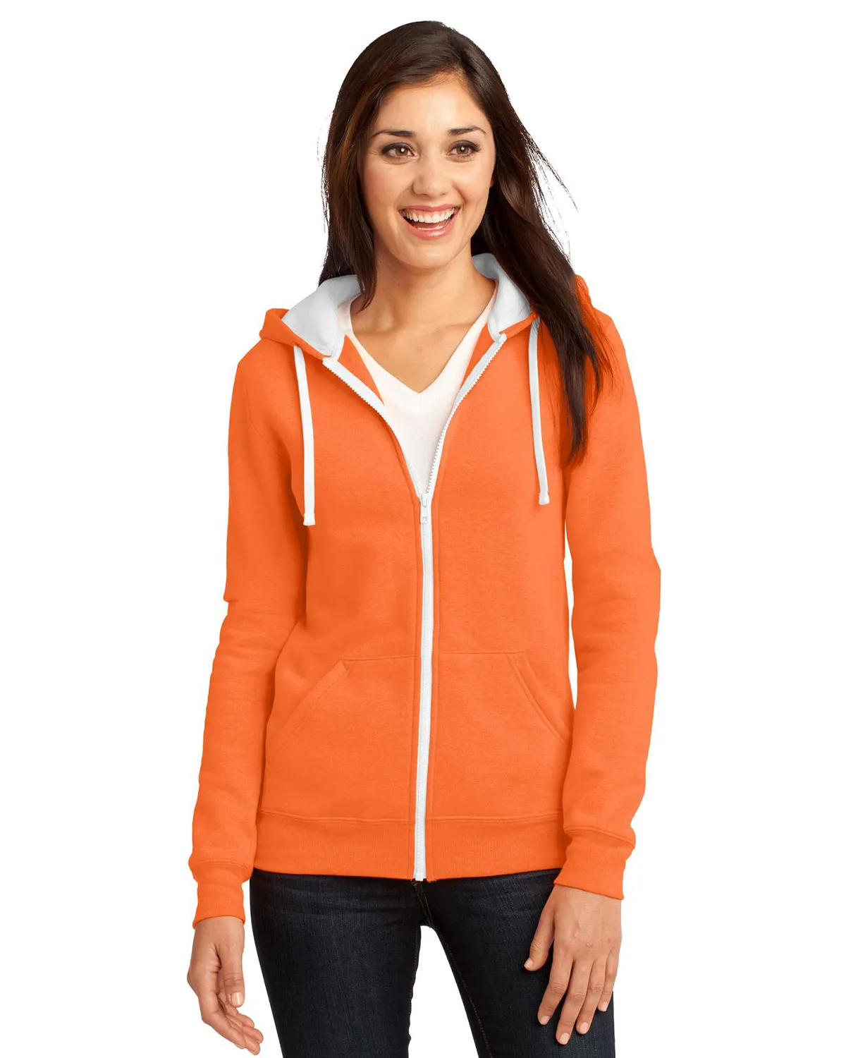 District DT801 Women The Concert Fleece  Full-Zip Hoodie