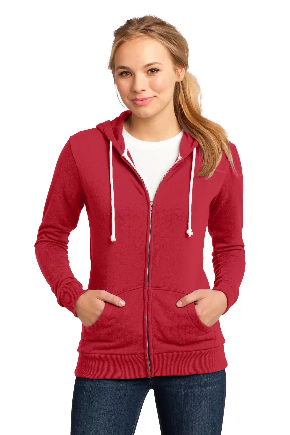 District Juniors Core Fleece Full Zip Hoodie DT290 SKU: DT290