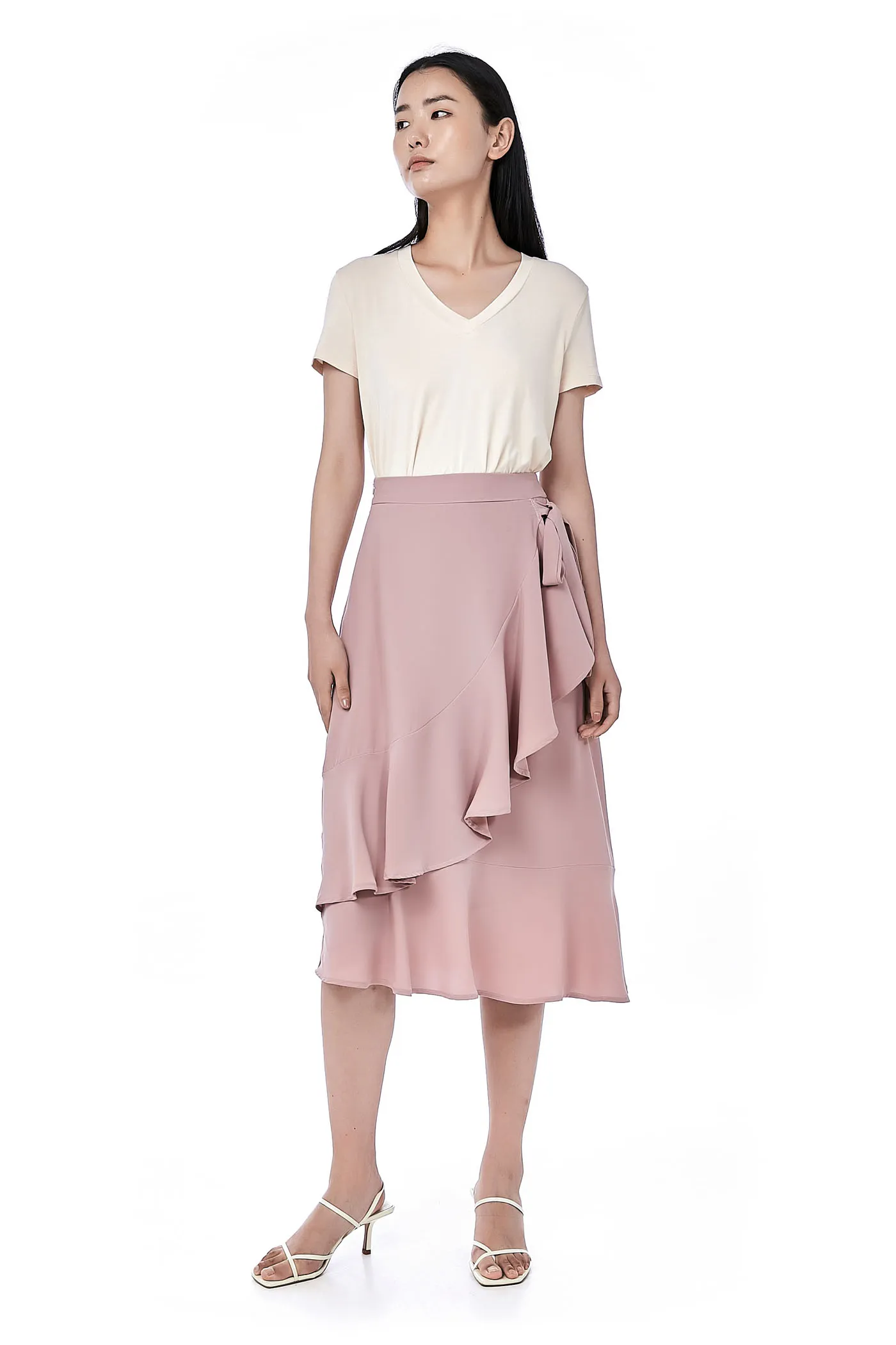 Edson Ruffle Wrap Skirt