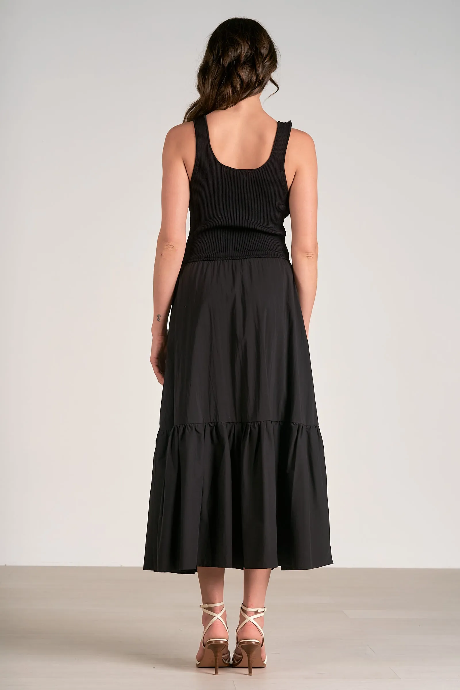 Elan Bobby Tank Dress-Black