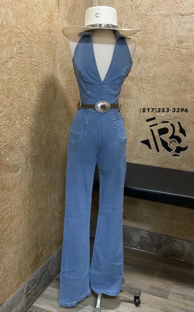 ELSA DENIM ROMPER