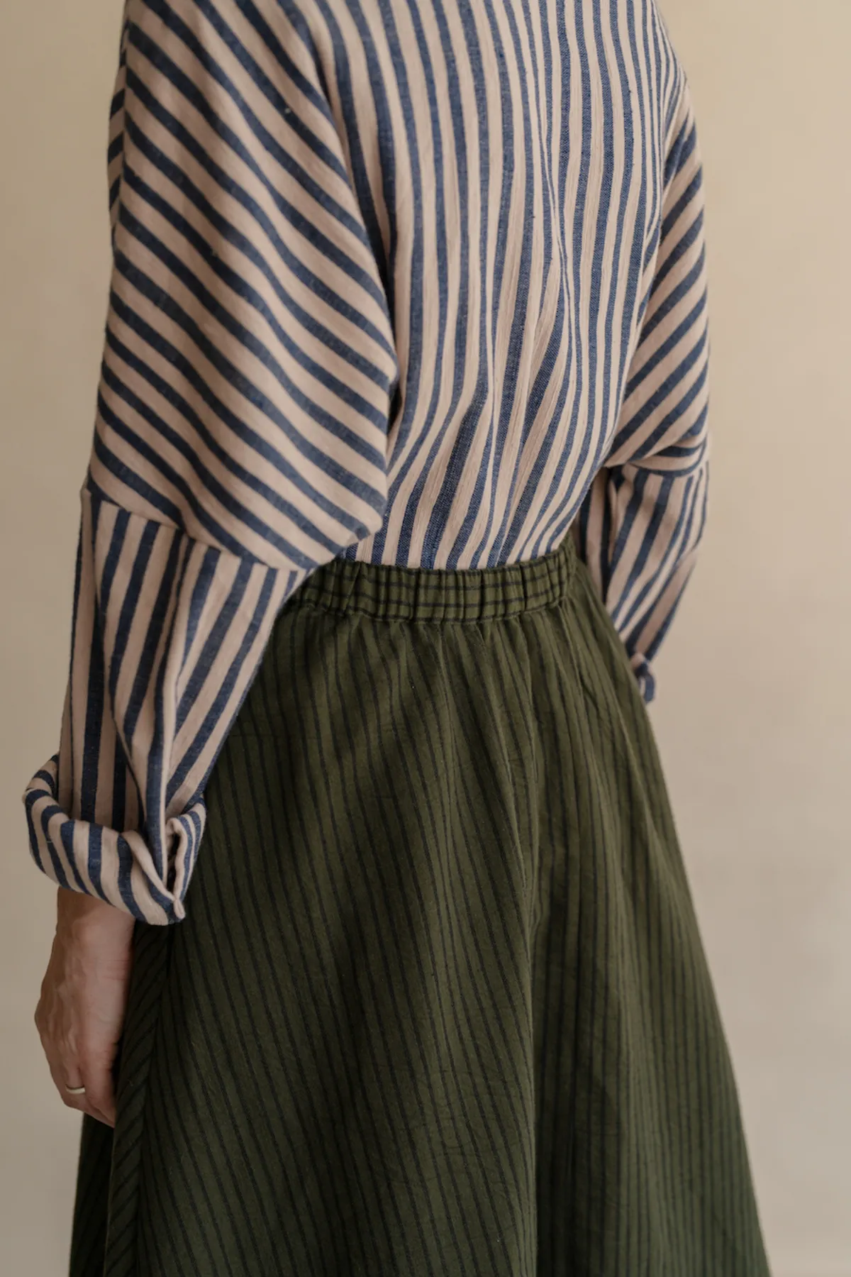 ELSA Skirt - STRIPES GREEN