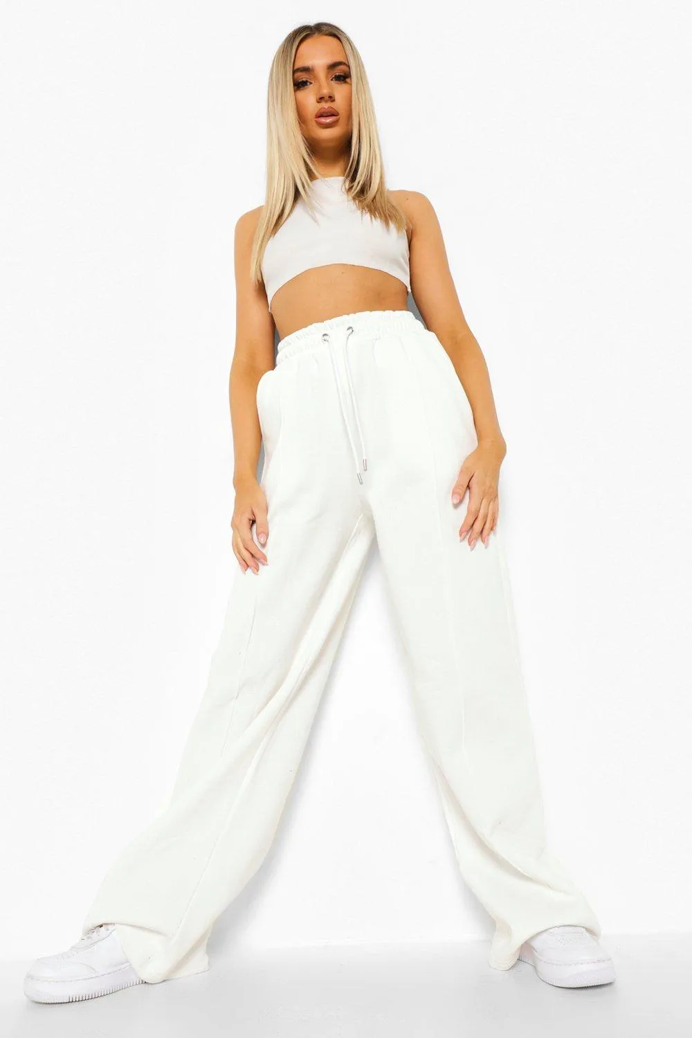 Extreme Wide Leg Pintuck Joggers