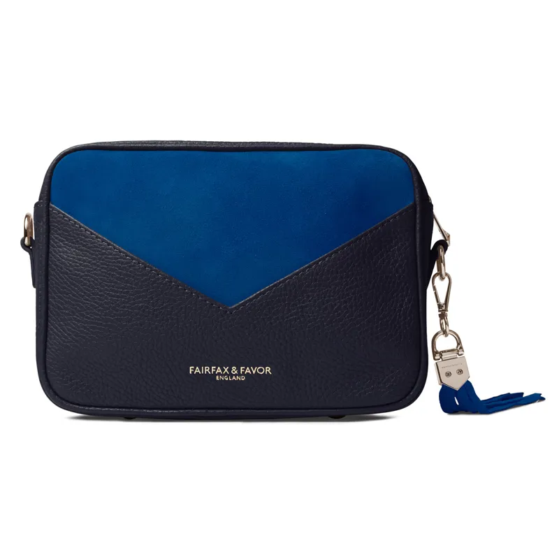 Fairfax and Favor Finsbury Handbag - Stockist Exclusive Porto Blue/Navy