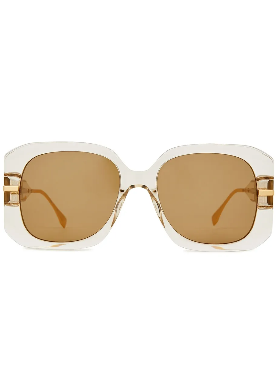 FENDI Fendigraphy oversized sunglasses -                         -                     -                