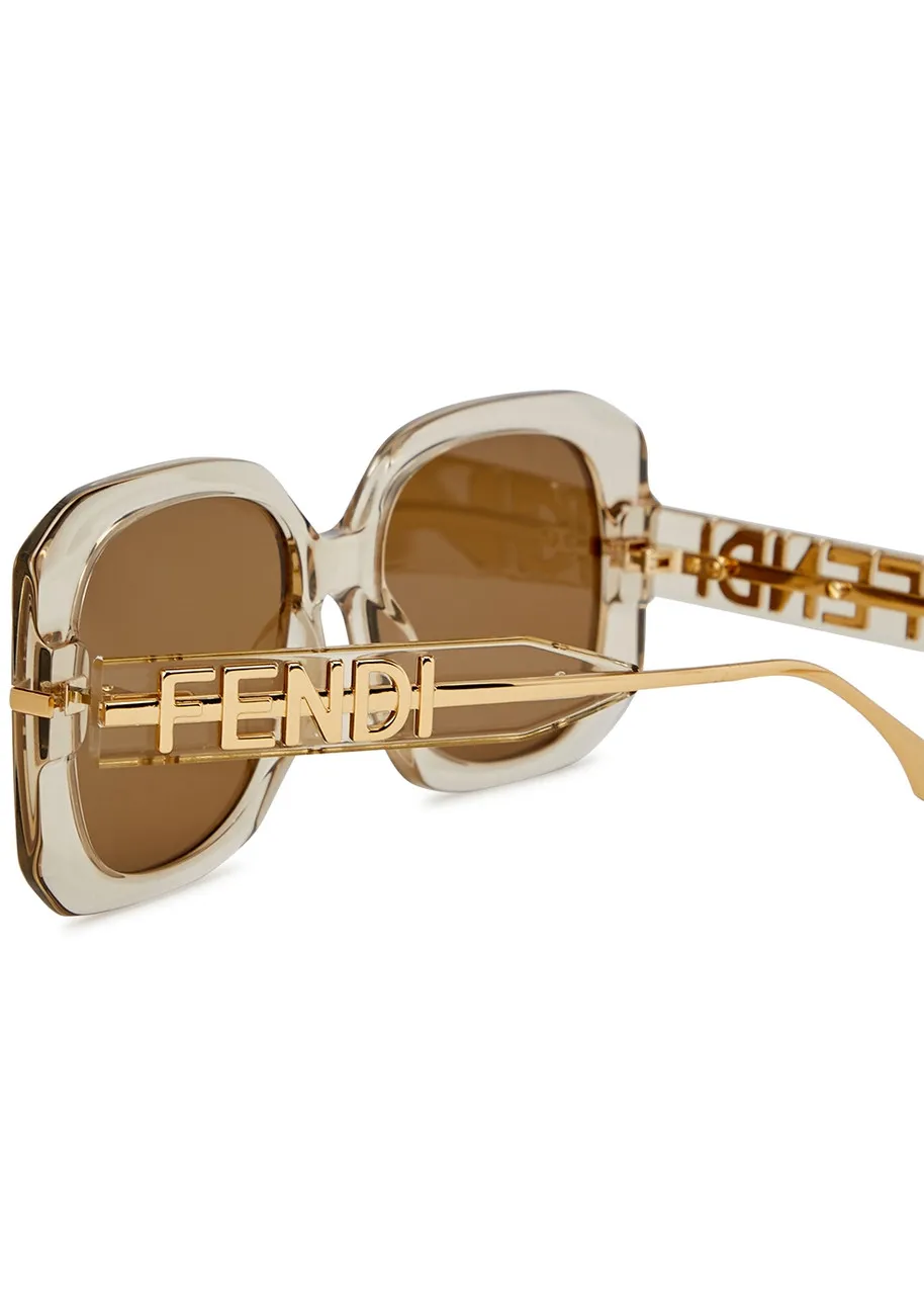 FENDI Fendigraphy oversized sunglasses -                         -                     -                