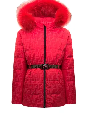 Fendi Kids FF Motif Hooded Padded Jacket