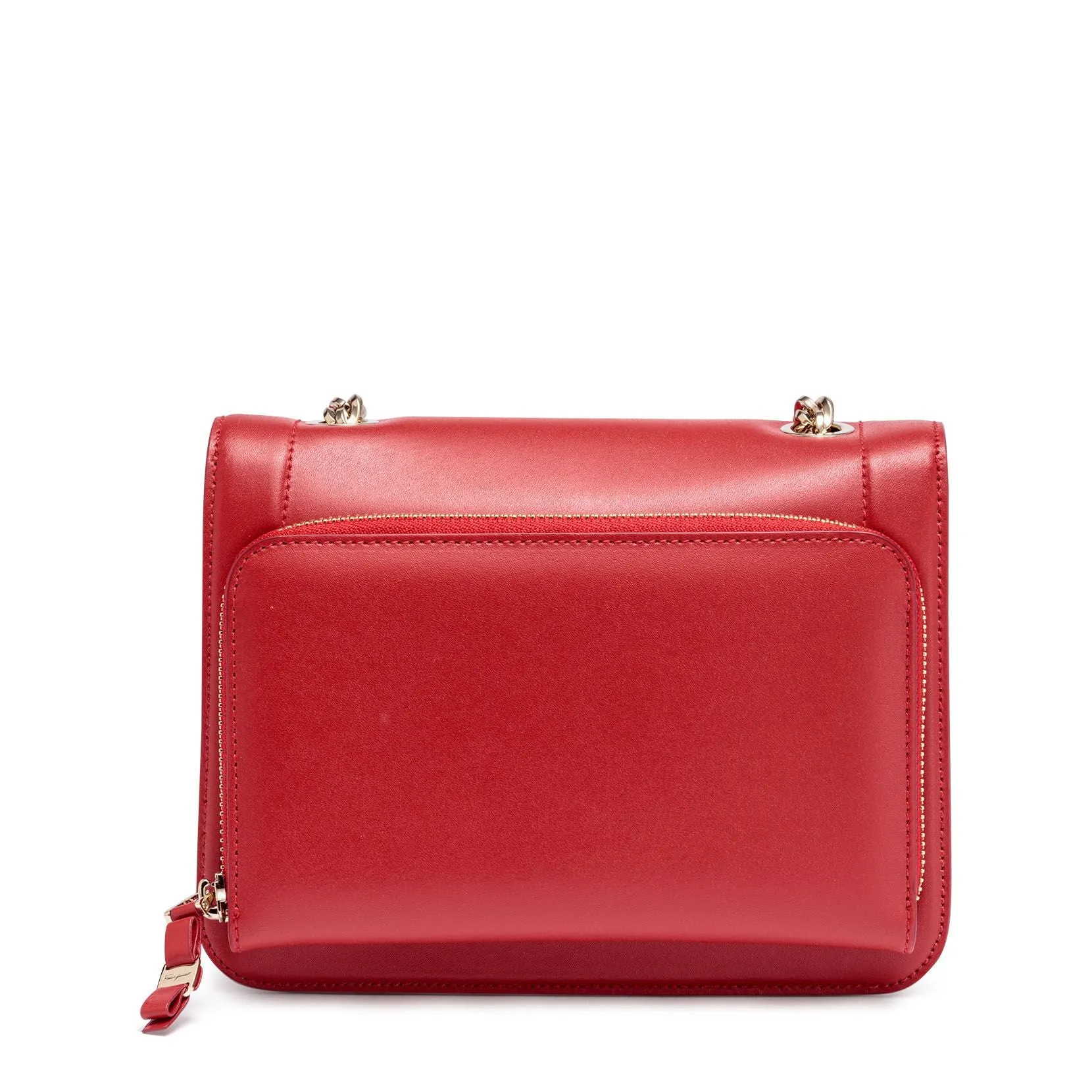 Ferragamo Vara red leather shoulder bag