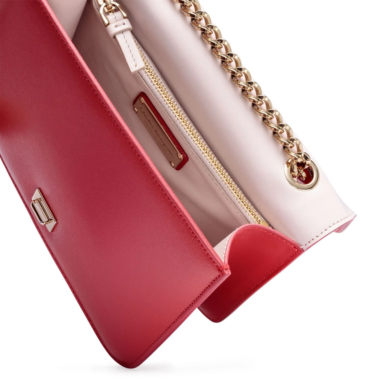 Ferragamo Vara red leather shoulder bag