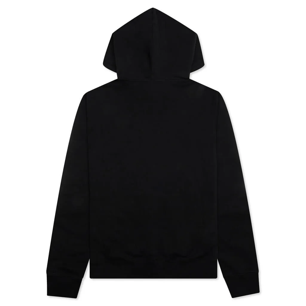 Fleece Eusebio Hoodie Curb Long - Black