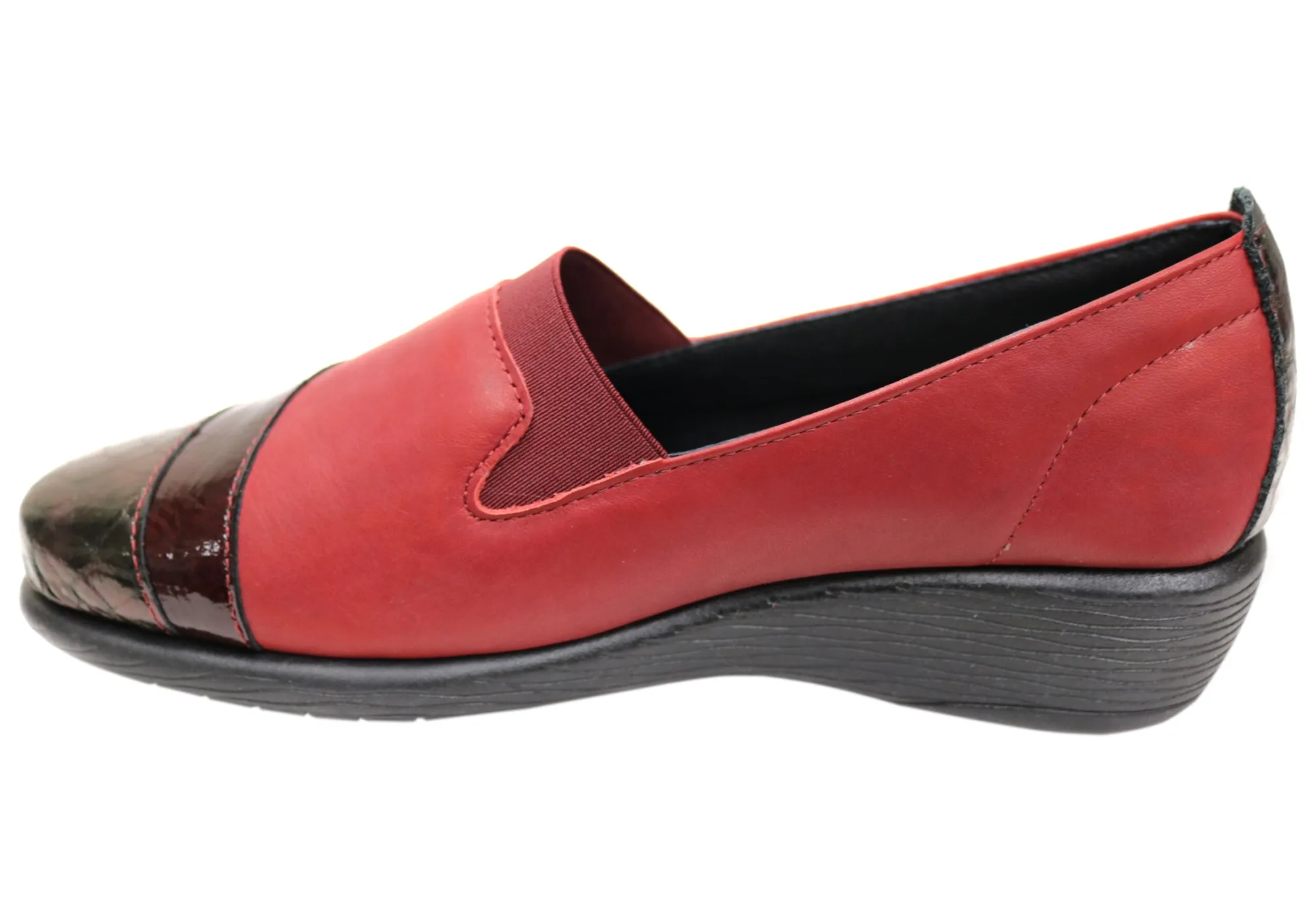 Flex & Go Julie Womens Comfortable Leather Shoes Made In Portugal