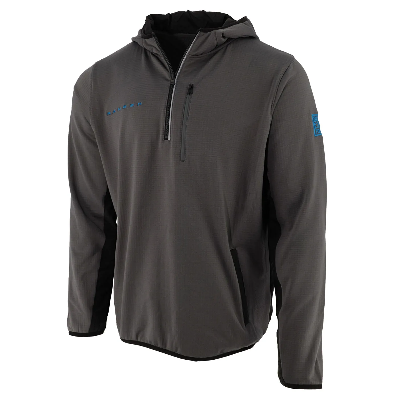 Ford Trucks Ranger Men's 1/2 Zip Hooded Grid Fleece