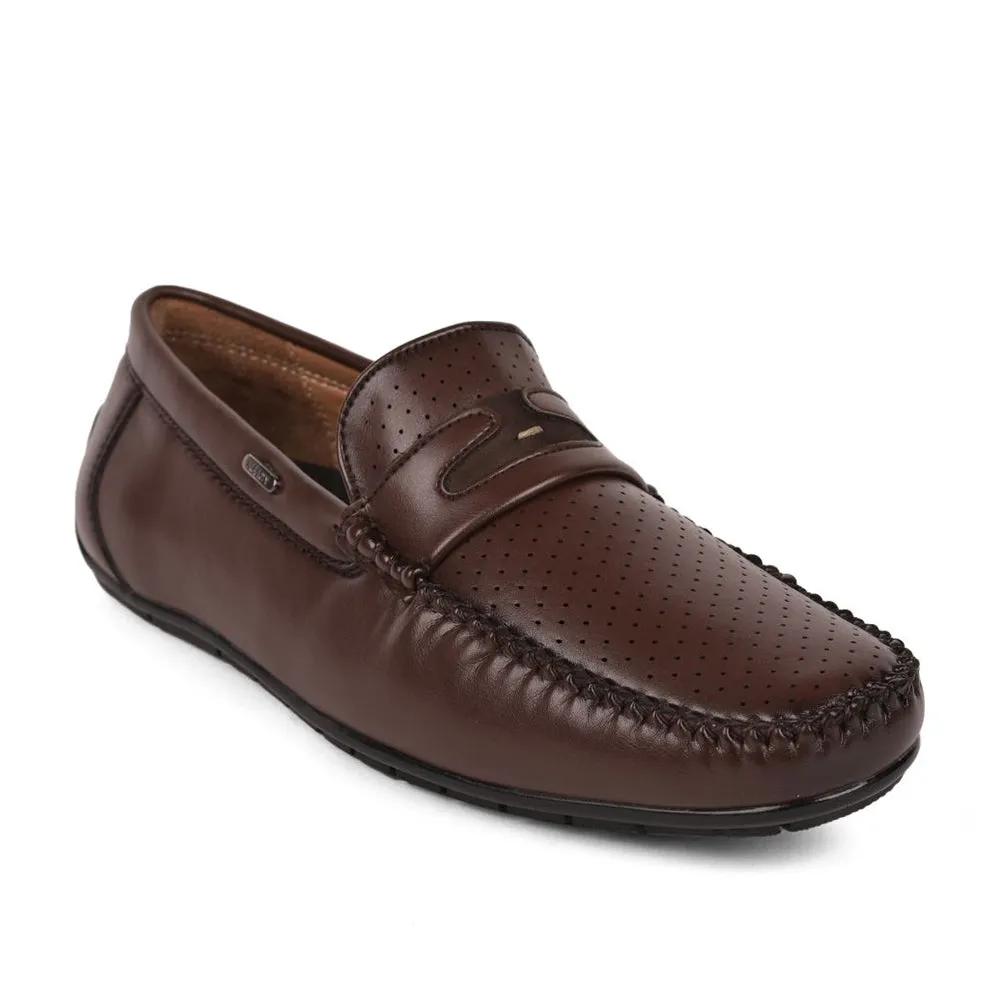 Fortune (Brown) Penny Loafer Shoes For Men Fdy-202 By Liberty