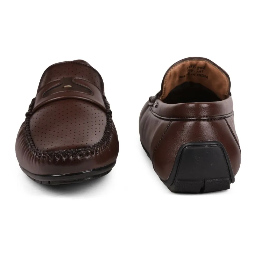 Fortune (Brown) Penny Loafer Shoes For Men Fdy-202 By Liberty