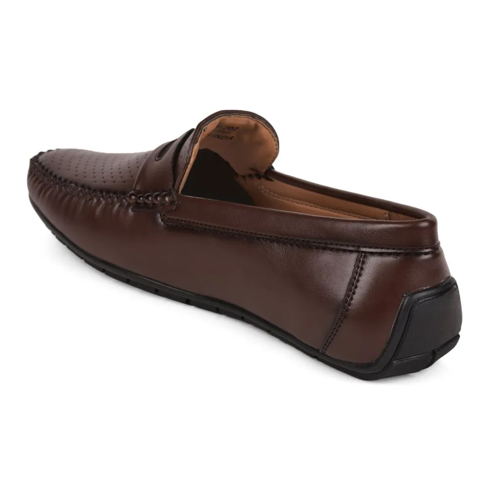 Fortune (Brown) Penny Loafer Shoes For Men Fdy-202 By Liberty