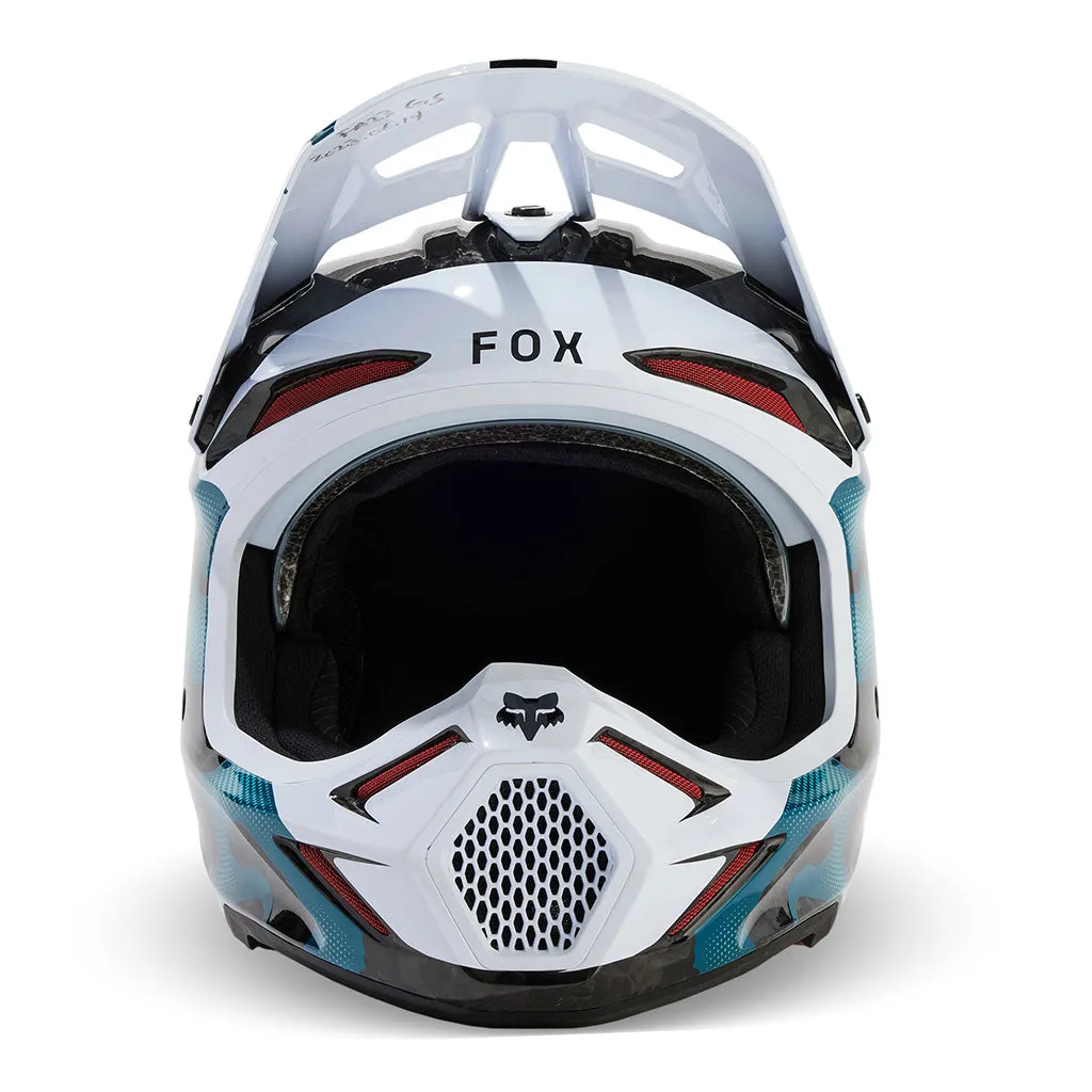 Fox - 2024 V3RS Withered Carbon/Blue Helmet