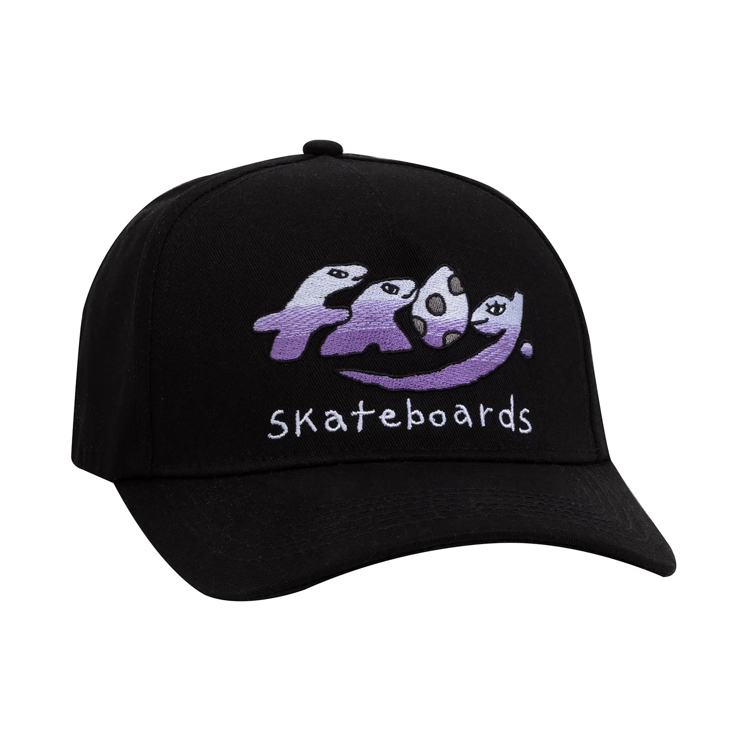 Frog Dino Logo 5 Panel Hat Black