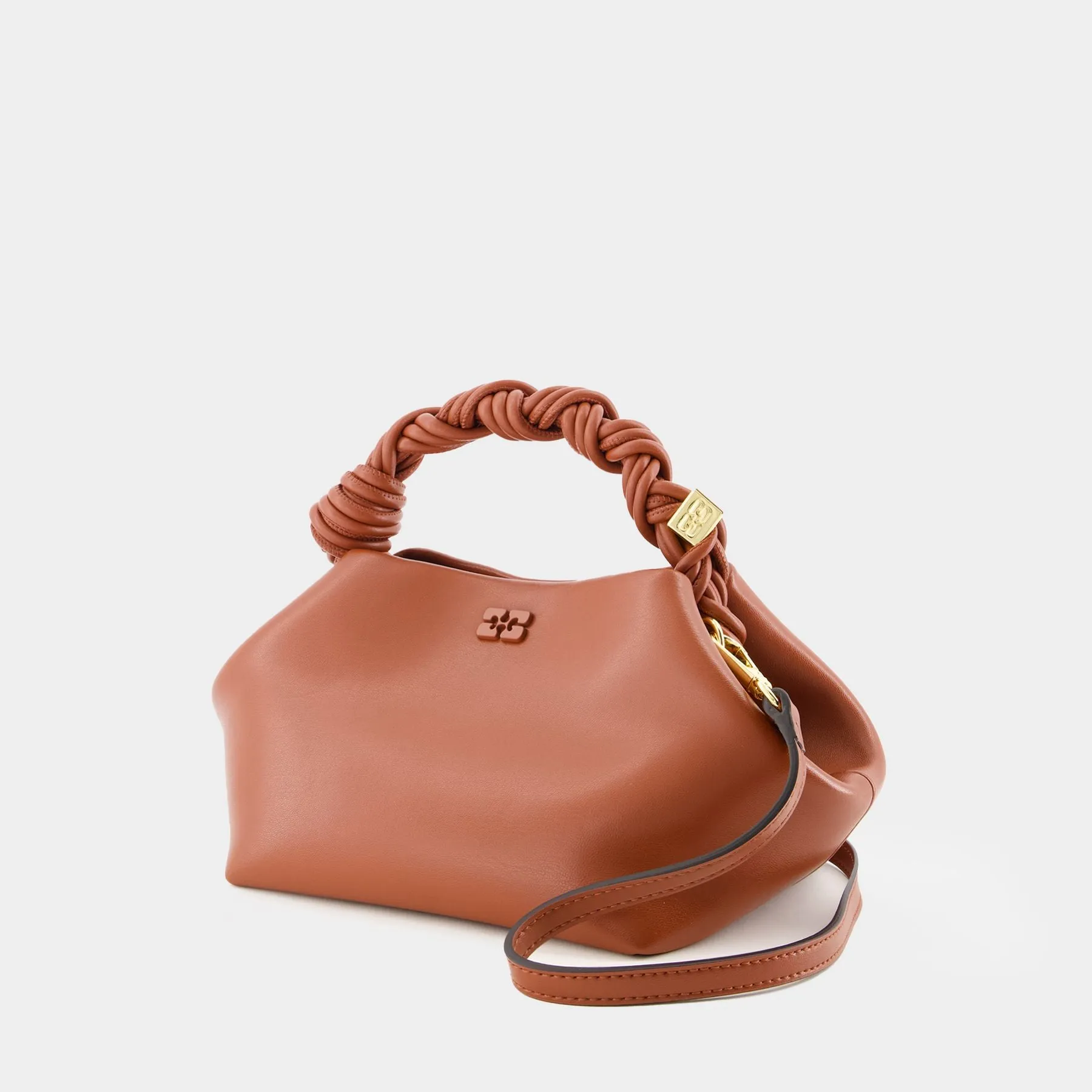 Ganni  Ganni Bou Small Bag - Ganni - Synthetic Leather - Brown