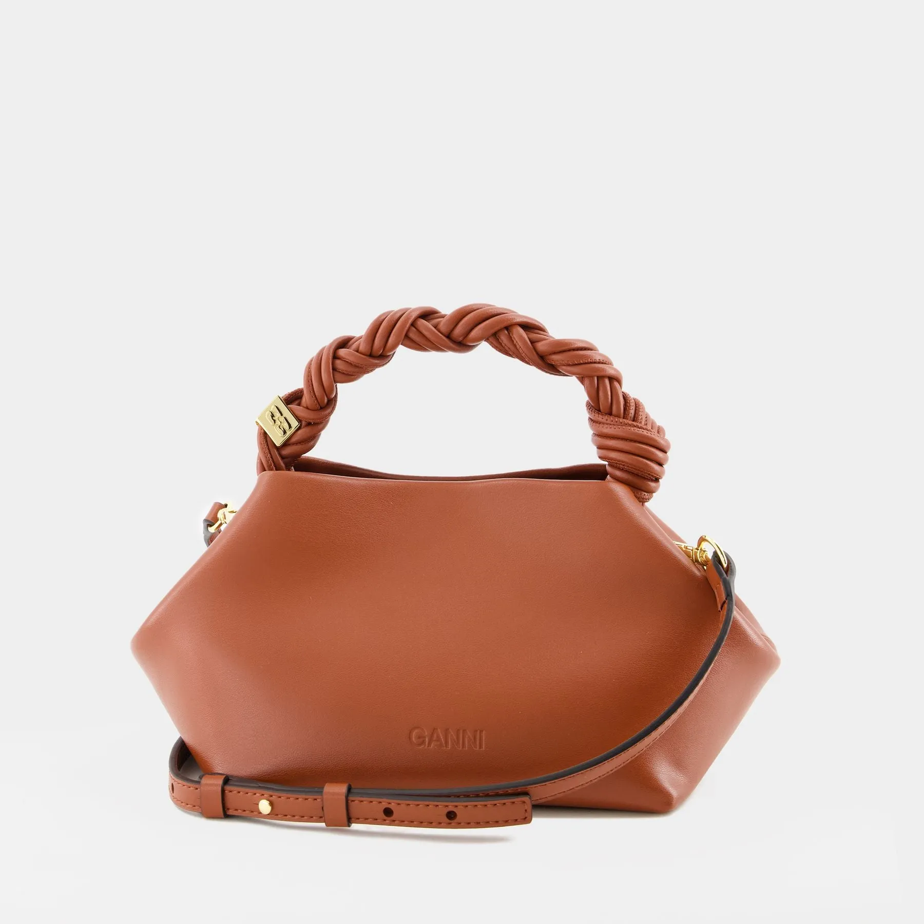 Ganni  Ganni Bou Small Bag - Ganni - Synthetic Leather - Brown