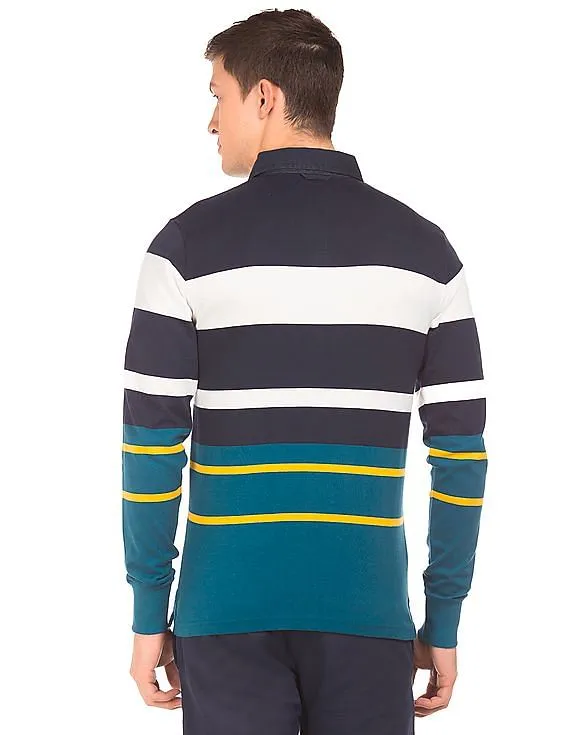 Gant Striped Long Sleeve Polo Shirt