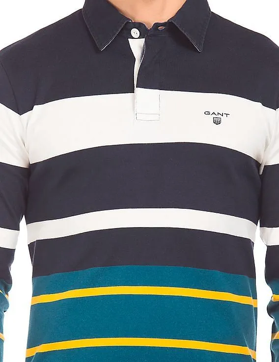 Gant Striped Long Sleeve Polo Shirt