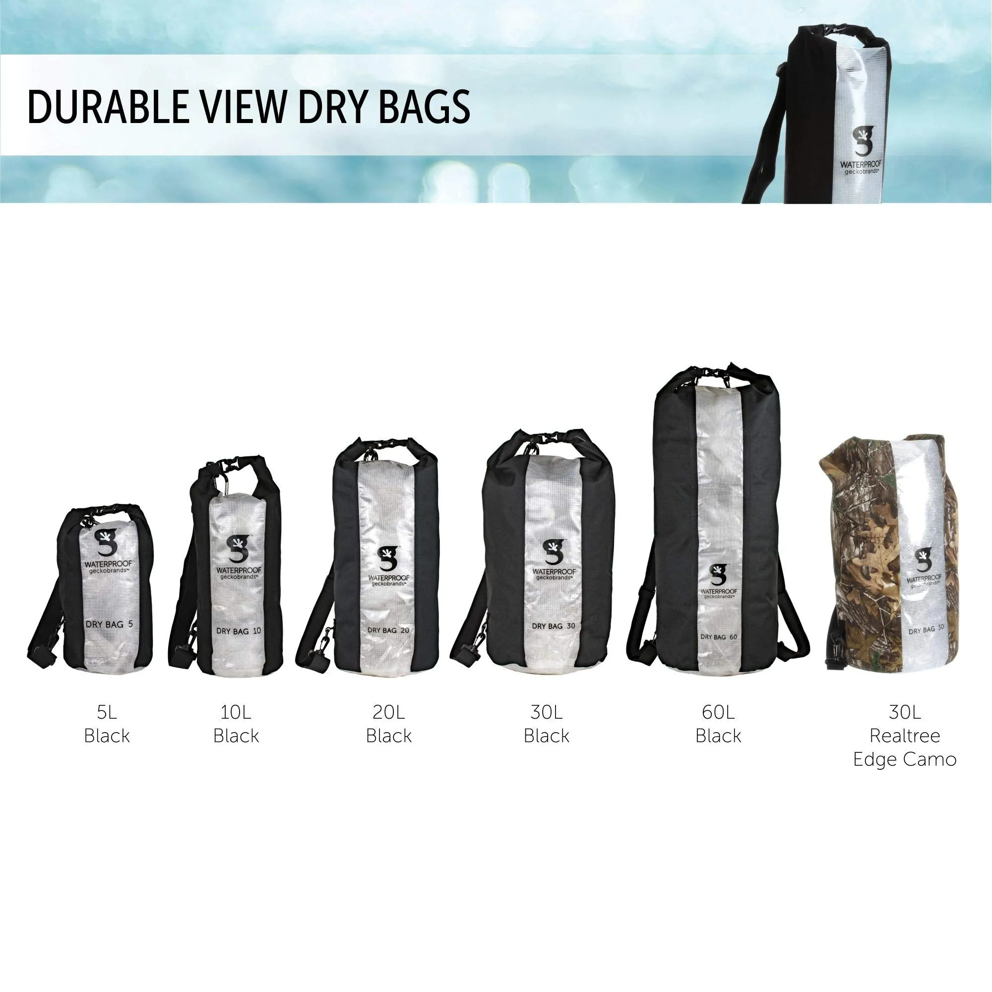 Geckobrands Durable View Dry Bag  