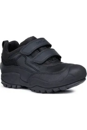 GEOX Savage J841WB Gortex Black Leather school shoes