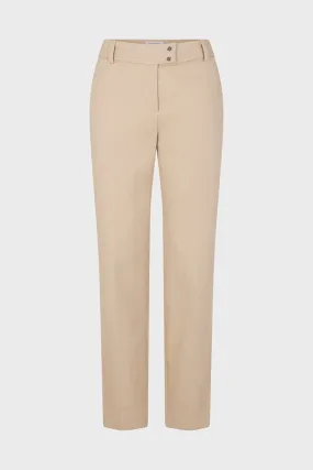 Gerard Darel CORA BEIGE PLAIN COTTON 7/8 TROUSERS