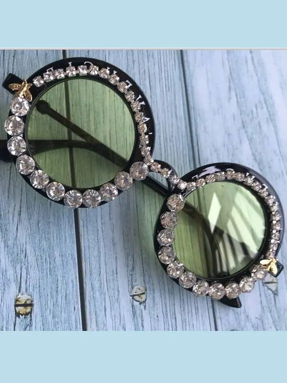 Girls Round Bling Sunglasses