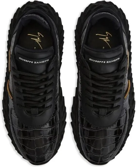 Giuseppe Zanotti Urchin crocodile-effect sneakers Black