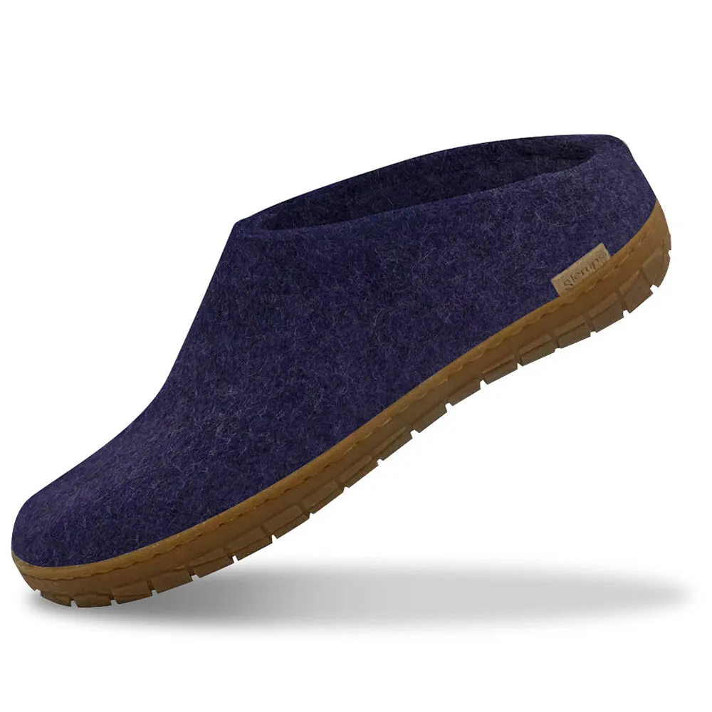 Glerups Unisex Felt Shoe Slipper w/Honey Natural Rubber Sole