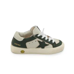 Golden Goose Green And White Unisex May Sneakers For Children