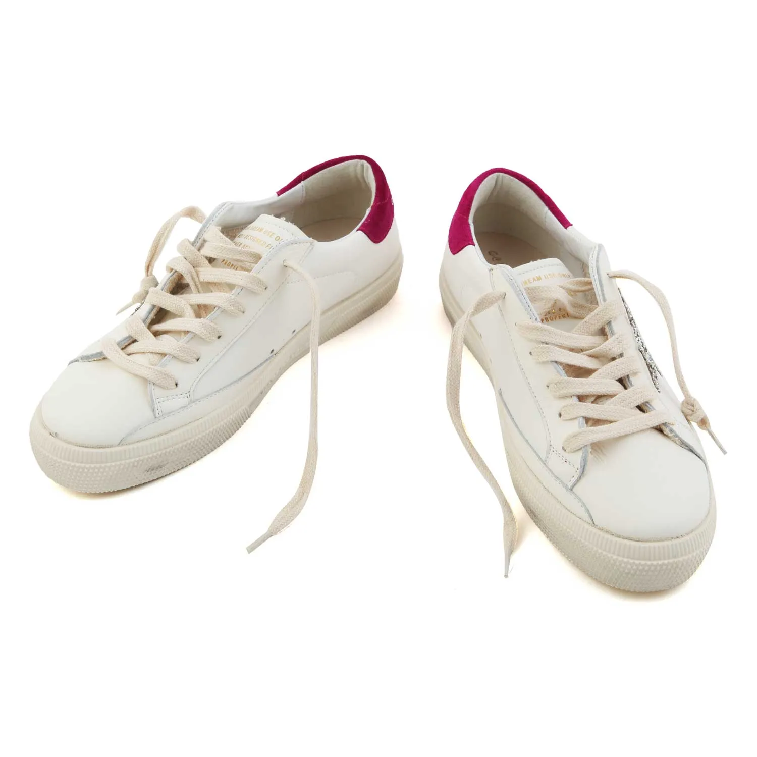 Golden Goose White And Magenta May Sneakers For Teen Girls