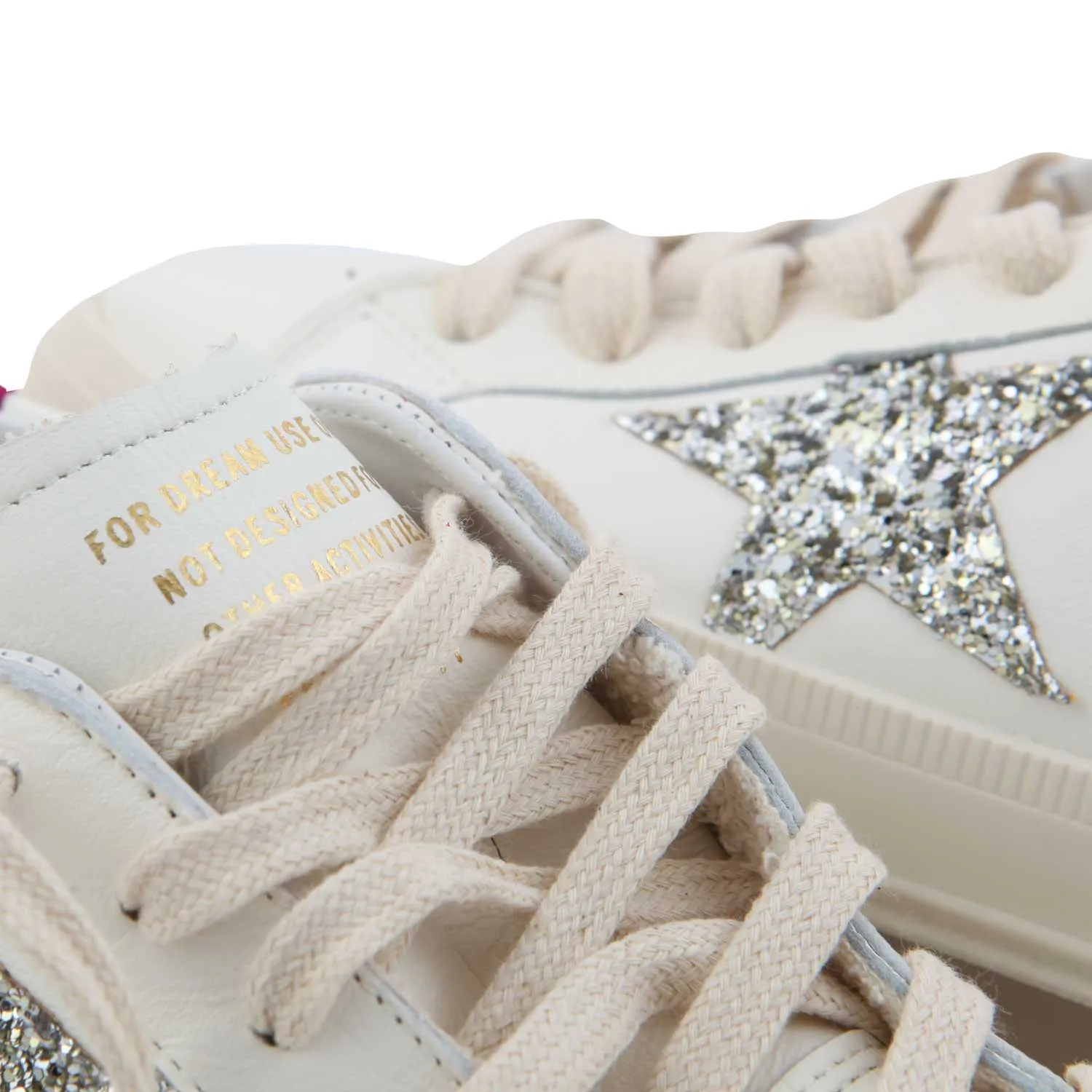 Golden Goose White And Magenta May Sneakers For Teen Girls