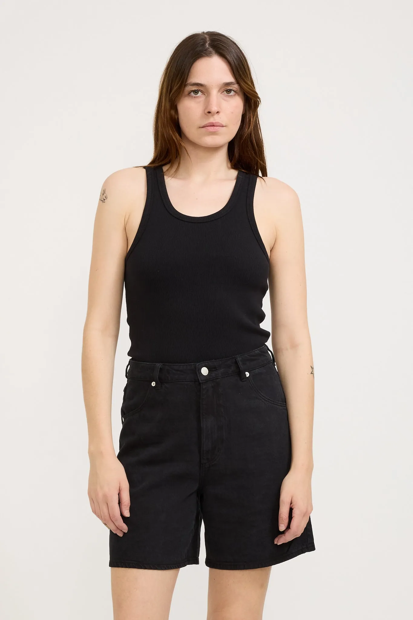 Heavy Rib Toni Tank Black