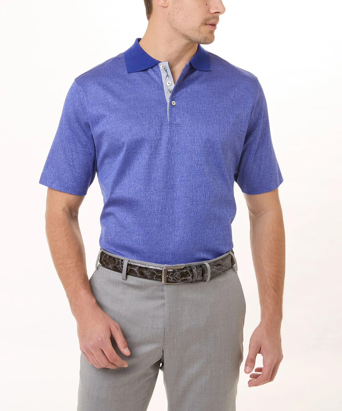 Heritage Italian Cotton Jacquard Polo Shirt