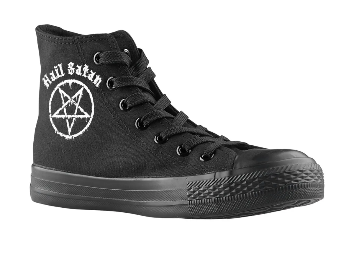 high sneakers unisex Hail Satan - AMENOMEN - OMEN112TRAMP  -  Metal-shop