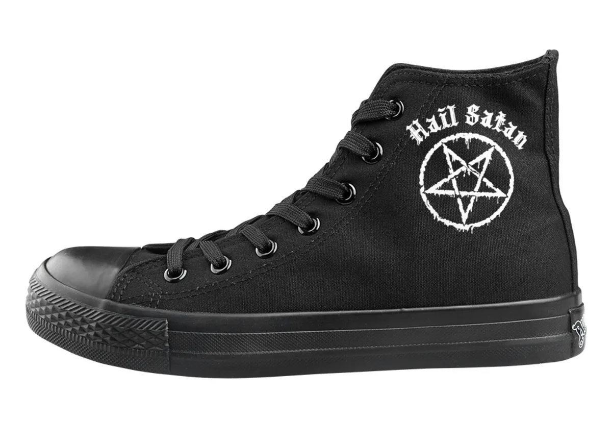 high sneakers unisex Hail Satan - AMENOMEN - OMEN112TRAMP  -  Metal-shop