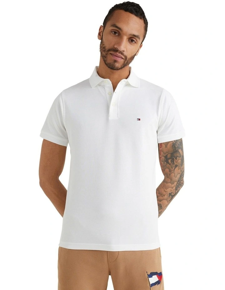 Hilfiger Slim Fit Polo in White