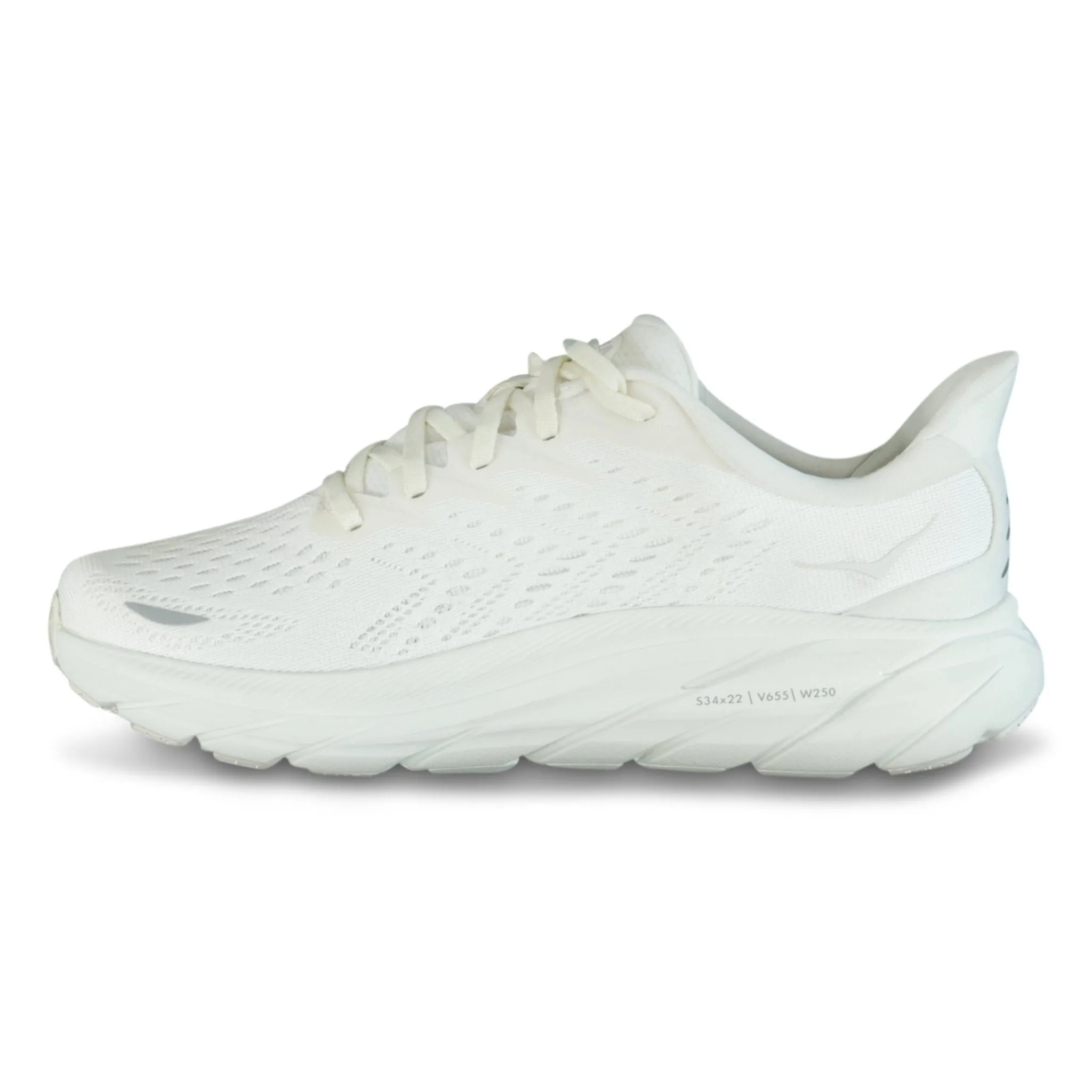 HOKA CLIFTON 8 WHITE TRAINERS