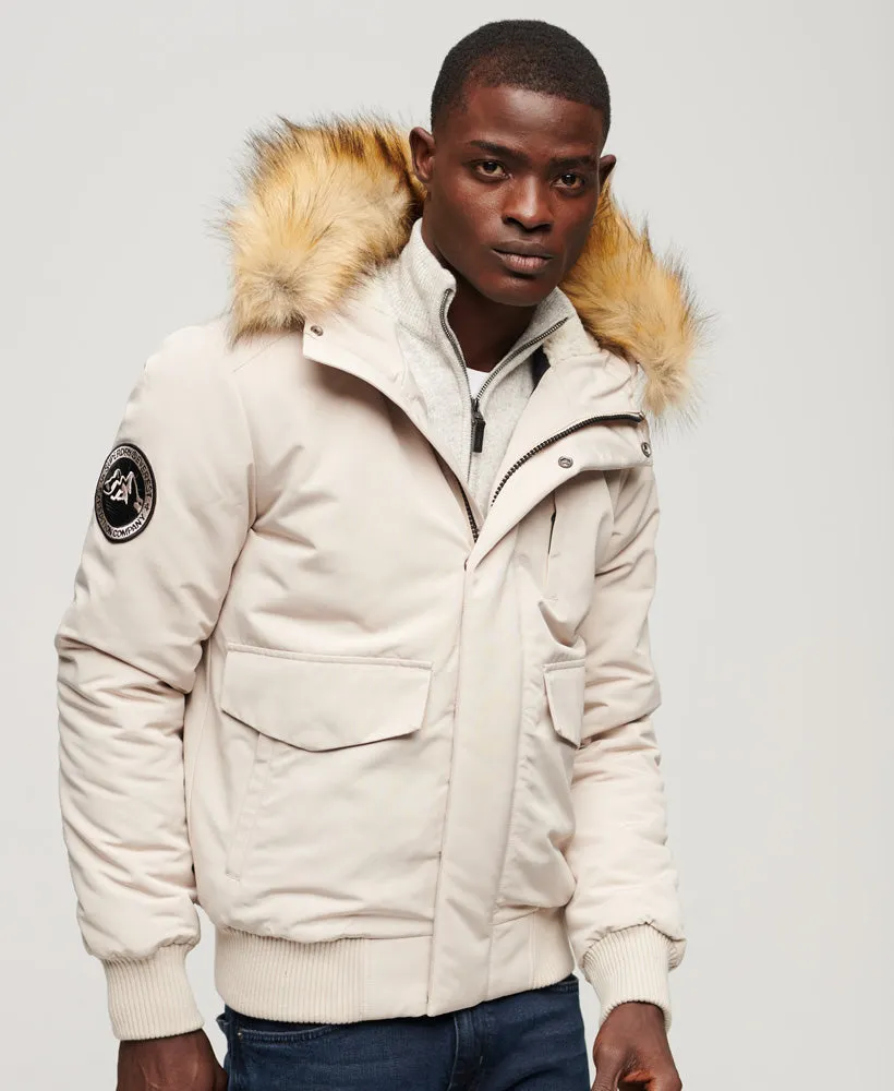 Hooded Everest Puffer Bomber Jacket | Chateau Grey