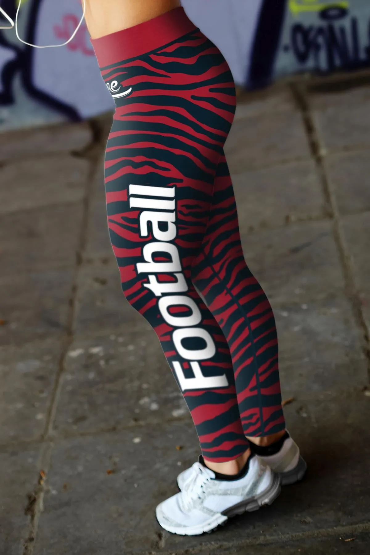 HOU FB Striped Leggings