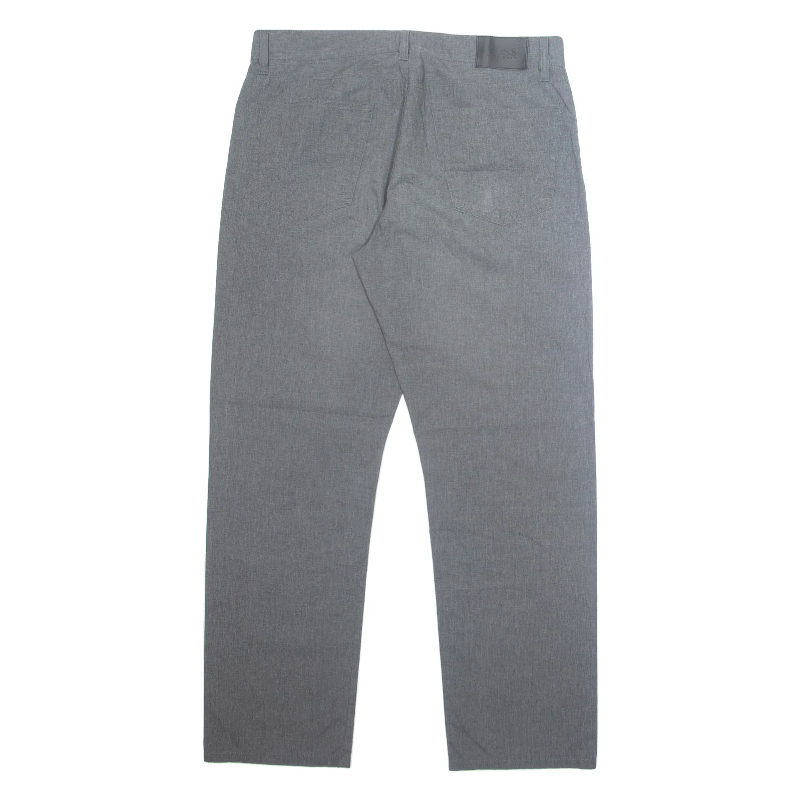 HUGO BOSS Mens Trousers Grey Regular Straight W36 L32