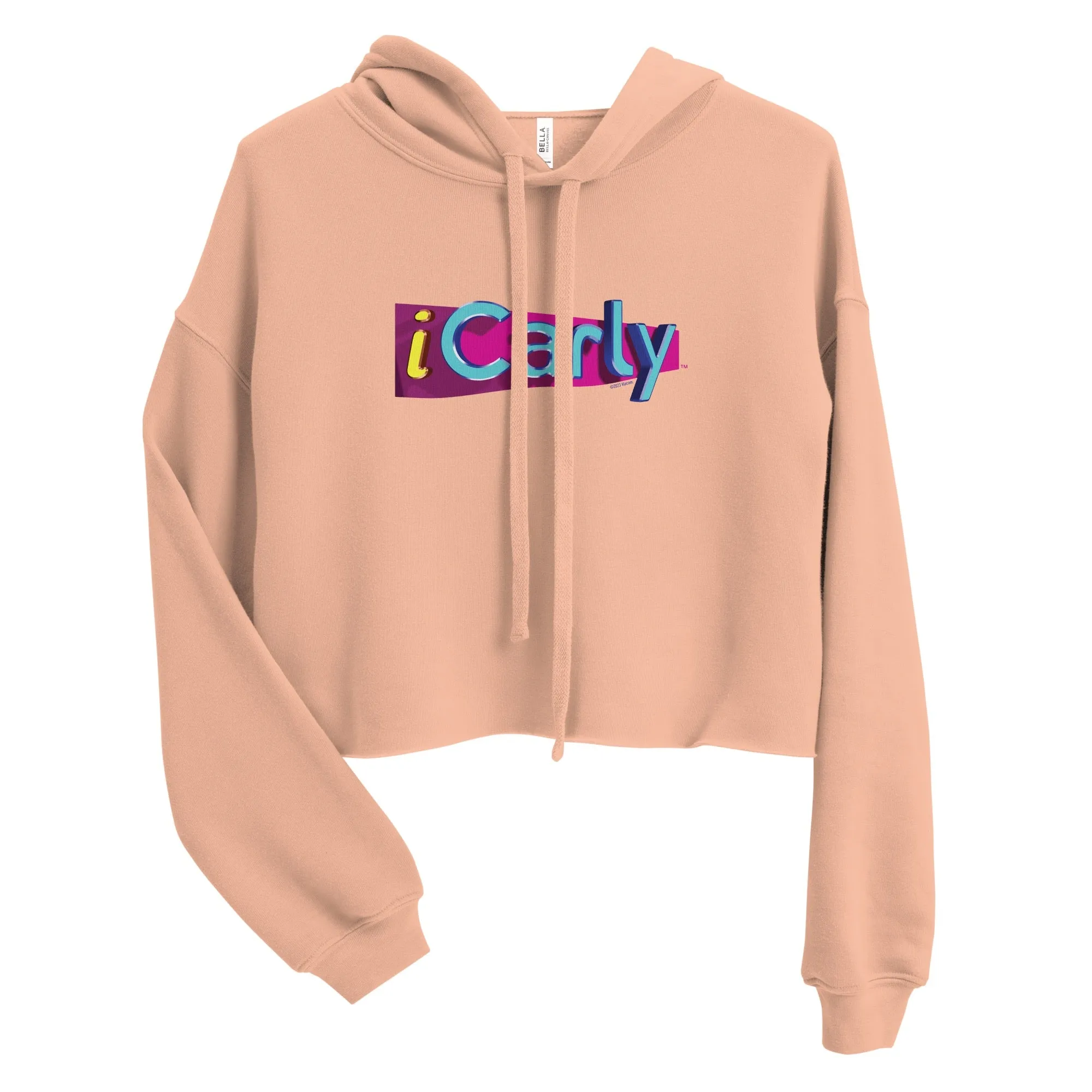 iCarly Logo Women's Fleece Crop Hooded Sweatshirt