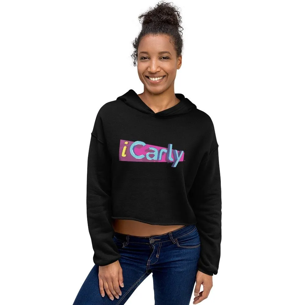 iCarly Logo Women's Fleece Crop Hooded Sweatshirt