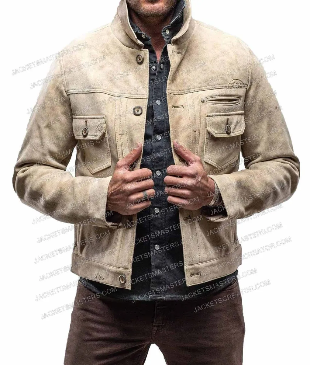 Jensen Ackles Big Sky Season 3 Suede Leather Jacket